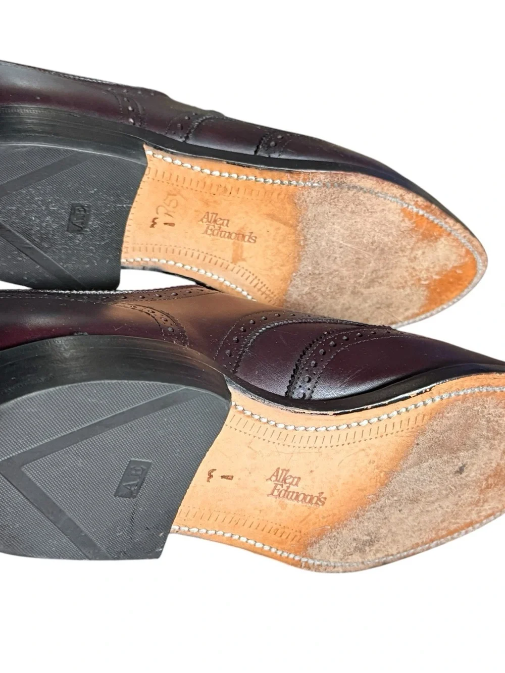 Allen Edmonds Concord Longwing Blucher Burgundy Leather Dress Shoes Men’s 9 D US
